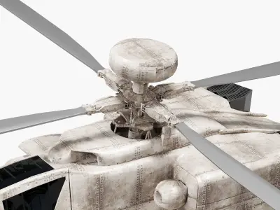 An 64 Apache helicopter Low-poly 3D model