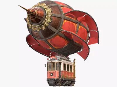 Steampunk Airship 3D model from CGTrader