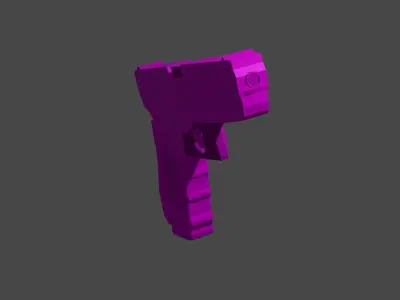 Gun lowpoly Low-poly 3D model