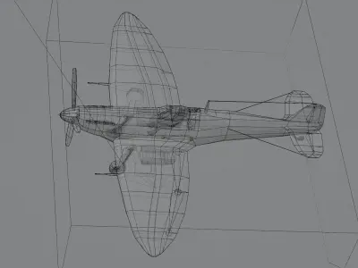 Supermarine Spitfire Low-poly 3D model by netrunner75