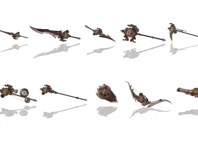 Steampunk Weapons 3D Model Pack