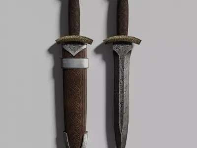 Dagger Low-poly 3D model get