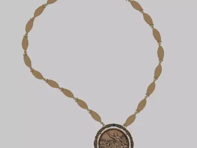 Olympic Boxing Medallion 1960s Low-poly 3D model