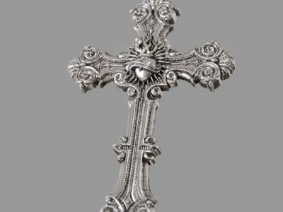 cross pendant 3D print model