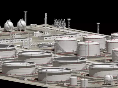 oil storage facility  3D model