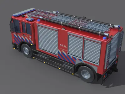 Dutch Firetruck 3D model