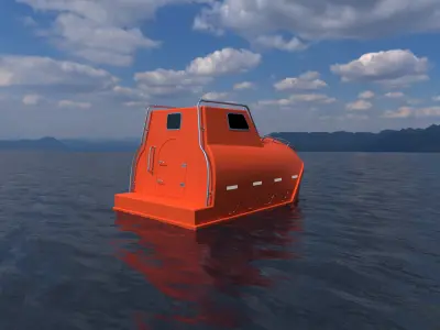 Freefall Lifeboat 3D model purchase
