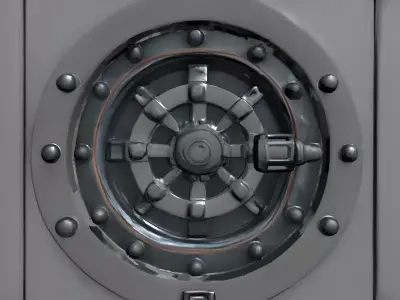 Industrial Vault Safe Box Low-poly 3D model purchase