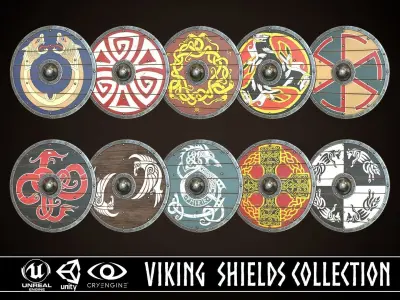 Viking Shield Ultimate Collection 3D Model Pack