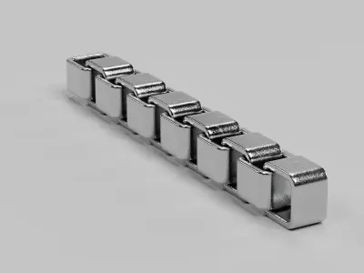 Link Chain V6 - Silver Box Proof 3D model
