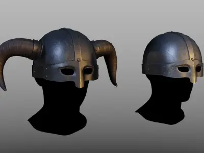 Viking Helmet LowPoly Low-poly 3D model