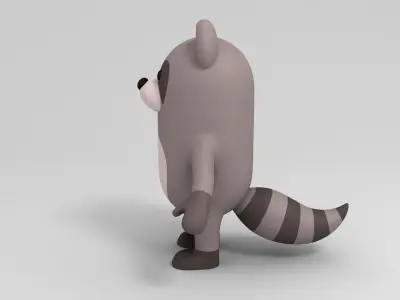 Cartoon Raccoon 3D model