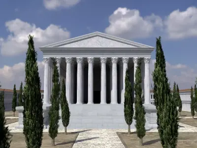 Greek Temple 3D model buy