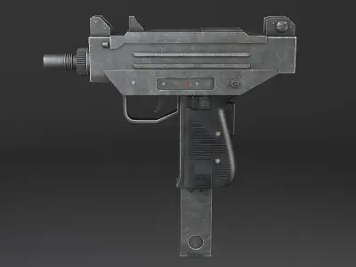 Uzi Pistol Submachine Gun Low-poly 3D model