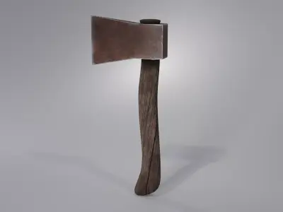 Rusty Axe Lowpoly Free low-poly 3D model