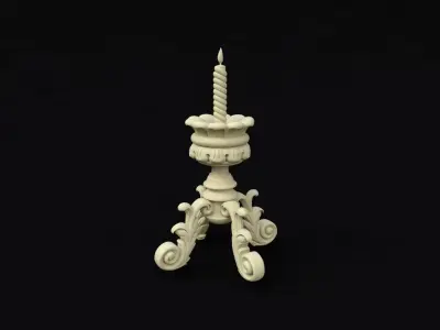 chandelier candle holder 3D model get