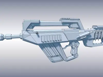 sci fi rifle Free low-poly 3D model