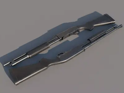 Remington Model 870 Free low-poly 3D model purchase