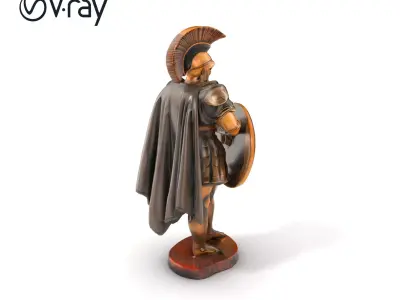 Roman Centurion Historic Statuette model pack Low-poly 3D model