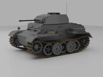 PzKpfw II Ausf J German light tank Free 3D model