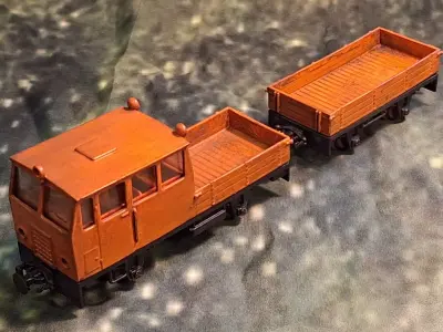 Motorized Draisine WMC 1-87 H0e750mm resin 3D print model