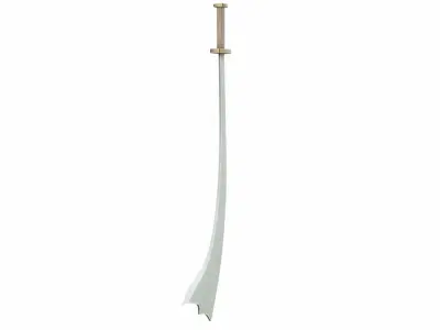 Curved sword 11 Low-poly 3D model