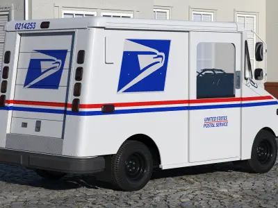 USA Grumman LLV Post Car 3D model