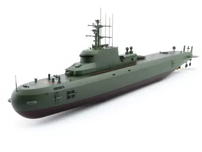 Stealth Submarine model pack Low-poly 3D model by vfxcgartist