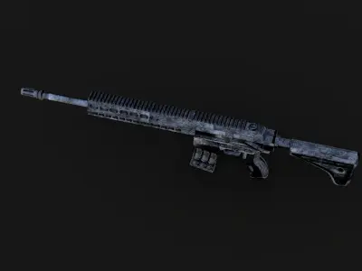 Haenel assault rifle  Low-poly 3D model
