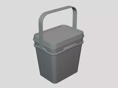Square Bucket - Geometry Only No Textures No Materials 3D model