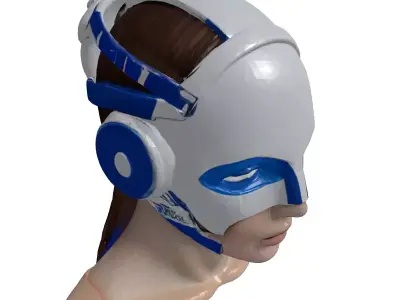 Futuristic Female Cyber Mask 3D model