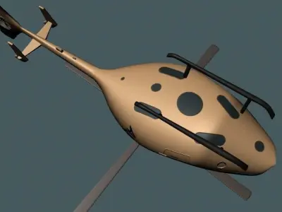 Helicopters helicopter Low-poly 3D model