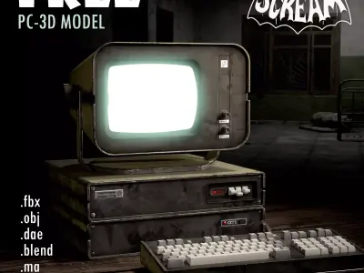 PC - Dialogue computing complex Free low-poly 3D model