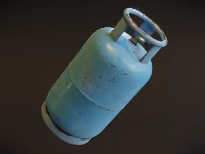 Gas Cylinders Low-poly 3D model buy