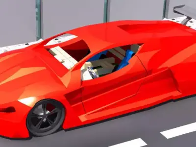 sport car Free 3D model 5