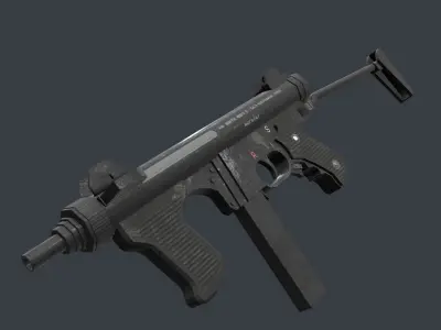 Beretta M12S Low-poly 3D model