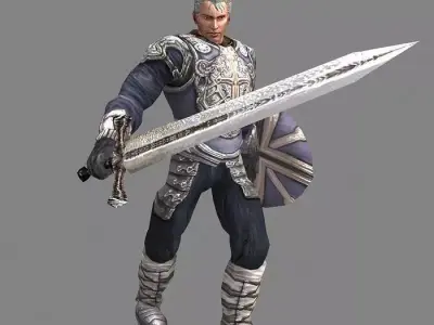 Royal Warrior Low-poly 3D model