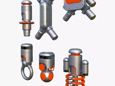 SciFi Tech Modules Set M1 3D model