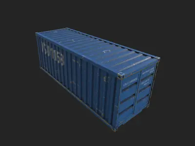ship container   Low-poly 3D model