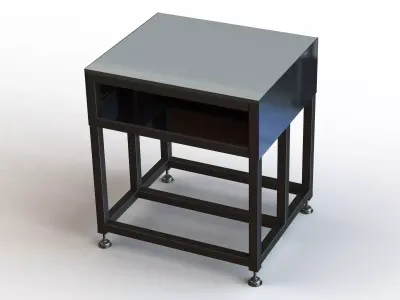 Steel Work Table WL67 3D model