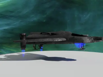 Spaceship Free 3D model shop