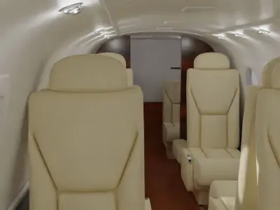 Aircraft interior design bess 90 plane model 3d 3D model