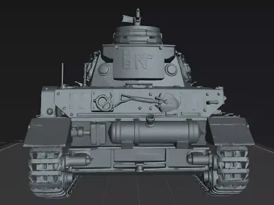 Tank Panzer IV WWII Medium Tank German  STL Model 3D print model