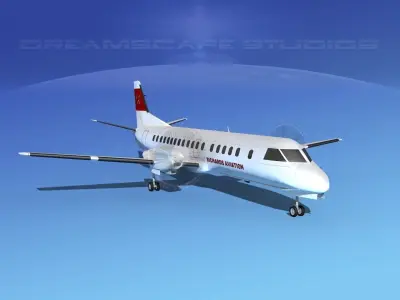 SAAB 2000 Richards Aviation 3D model