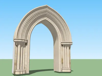 pointed ARCH Low-poly 3D model