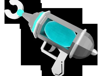 3d fictional comic weapon icon 3D model