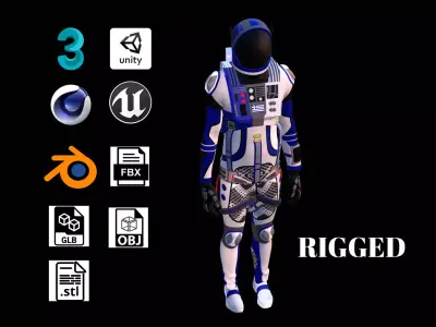 Astronaut Spacesuit Greece 3D model