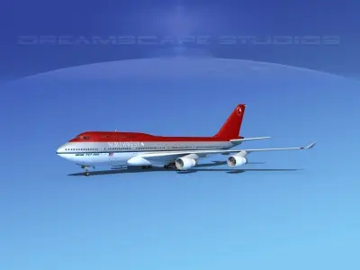 Boeing 747-400 Northwest Airlines 3D model