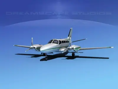 Cessna 404 Titan Courier V03 3D model