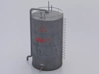Industrial xylene storage tank 3D model